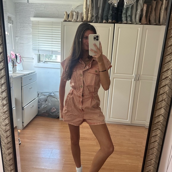 denim romper - Picture 1 of 3